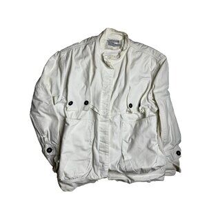 Athentic Forenza Sportswear White Button Down Sports Jacket Pockets VNT Size L